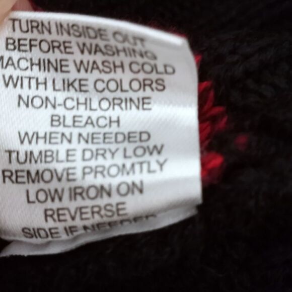 NY COLLECTION BLACK & RED SWEATER DRESS SZ.M EUC - Picture 7 of 7